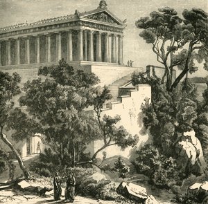 Temple of Poseidon at Kalauna by Unbekannt