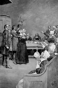 The Trial of a Witch, America, 17th Century, 1882 by Unbekannt