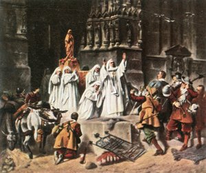 The Abbess of Frauenchiemsee Protects Her Convent by Unbekannt