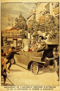 The Assassination of Archduke Franz Ferdinand of Austria and his wife, Duchess Sophia, by Gavrilo Pr by Unbekannt