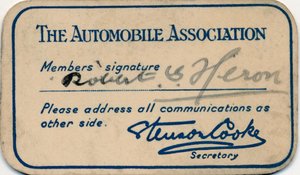 The Automobile Association: Membership card by Unbekannt