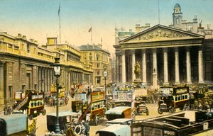 The Bank of England and Royal Exchange, London by Unbekannt