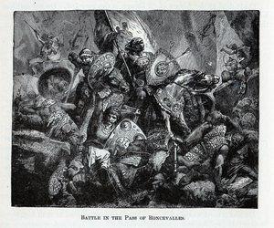 The Battle of Roncevaux Pass by Unbekannt