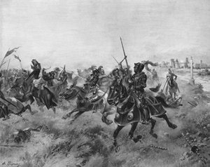 The Battle of the Spurs by Unbekannt
