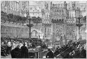 The Bishop of Peterborough addressing the House of Lords by Unbekannt