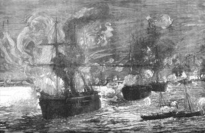 The Bombardment of Alexandria, 1882 by Unbekannt