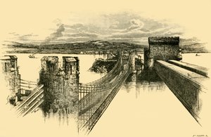The Bridges, from Conway Castle by Unbekannt