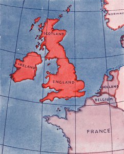 The British Isles and France, Belgium and Holland at Noon in mid-summer, 1935 by Unbekannt