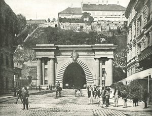 The Buda Castle Tunnel, Budapest, Austria-Hungary by Unbekannt