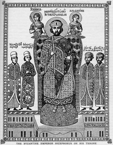 The Byzantine Emperor Nicephorus on His Throne by Unbekannt