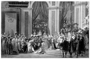 The Consecration of the Emperor Napoleon and the Coronation of the Empress Josephine by Unbekannt