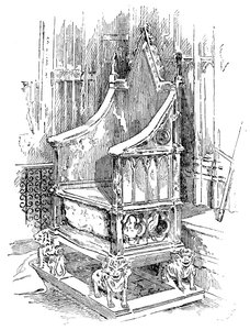 The Coronation Chair, Westminster Abbey, London by Unbekannt