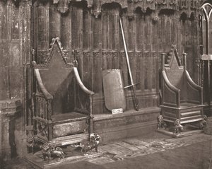 The Coronation Chair in Westminster Abbey, London, 1894 by Unbekannt