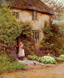 The Cottage Door by Unbekannt