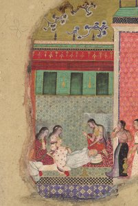 The Death of King Dasharatha, the Father of Rama, Folio from a Ramayana by Unbekannt