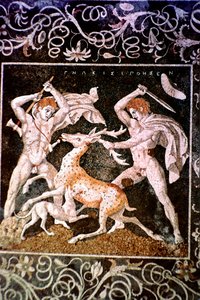 The Deer Hunt, 4th century BC by Unbekannt