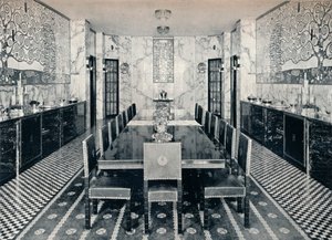 The Dining Room of the Stoclet Palace, Brussels, Belgium by Unbekannt
