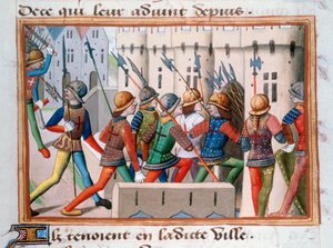 The English being chased out of Paris, April 1436 by Unbekannt