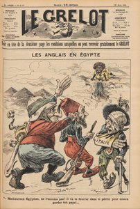 The English in Egypt. Caricature from Le Grelot