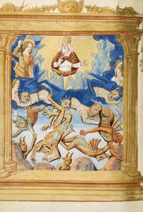 The Fall of Lucifer. From Book of Hours, c. 1500 by Unbekannt