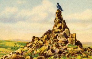 The Fliegerdenkmal, monument on the Wasserkuppe, Hesse, Germany