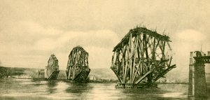 The Forth Bridge in Course of Construction by Unbekannt