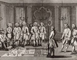 The French Freemasons Initiation Ceremony, 18th Century by Unbekannt