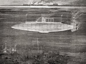 The French Navy Submarine Gustave Zédé, Launched in 1900 by Unbekannt