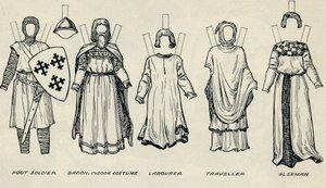 The Gallery of British Costume: Types of Dress in Early Plantagenet Times