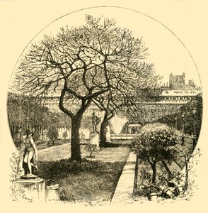 The Gardens of the Palais Royal, Paris by Unbekannt