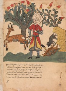The Gazelle Lures the Hunter Away While the Mouse Frees the Bound Tortoise, 18th century by Unbekannt