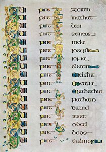 The Genealogy of Christ, 800 AD, 20th century