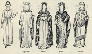 The Great Gallery of British Costume: Varied Dresses Worn in Norman Times (c. 1934)