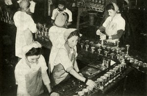 The Great Salmon Industry - Indian girls working in the canning department, c1948 by Unbekannt