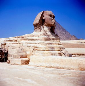 The Great Sphinx at Giza, Ancient Egyptian by Unbekannt