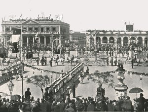 The Great Square on a Fete Day, Montevideo, Uruguay, 1895 by Unbekannt