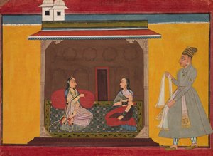The Heroine Who is Faithfully Loved: Leaf from a Rasamanjari, c. 1710 by Unbekannt