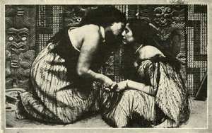 The Hongi, A Maori Greeting by Unbekannt