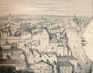The Hotel St Paul in the 14th Century by Unbekannt