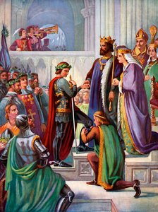 The Investiture of the Black Prince as a Knight of the Garter by Unbekannt
