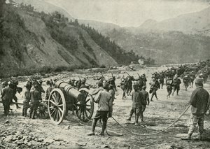 The Italian Army on the March by Unbekannt