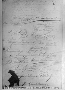 The Jimaguayu Constitution, 1895 by Unbekannt