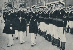 The King Opening The Navy Week at Portsmouth, c1935-1937 by Unbekannt
