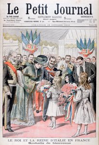 The King and Queen of Italy in France by Unbekannt