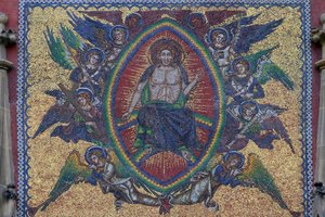 The Last Judgment, La Golden Gate of the St. Vitus Cathedral Wenceslas and Adalbert, Prague, Czech Republic by Unbekannt