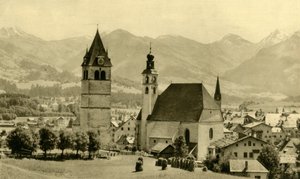 The Liebfrauenkirche and church of St Andreas, Kitzbühel, Tyrol, Austria by Unbekannt