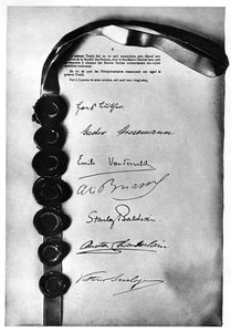 The Locarno Treaty Sealed and Signed in London, 1st December 1925
