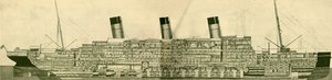 The Majestic 56,551 Tons Shown in Section by Unbekannt