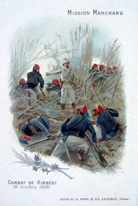 The Marchand expedition: fighting at Kimbedi, Congo, 19 October 1896 by Unbekannt