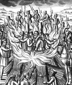 The Martyrdom of Six Men at Brainford, 1558 by Unbekannt